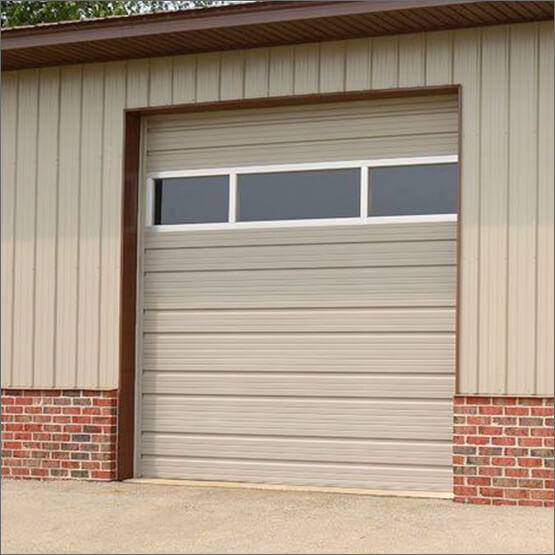 Ribbed Steel Garage Door